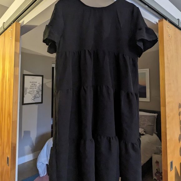 SHEIN Flounce Sleeve Smock Dress - Sz M - Picture 3 of 3